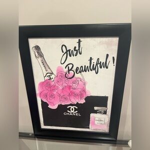 Just Beautiful Chanel Designer Wooden Picture Frame Decor Art